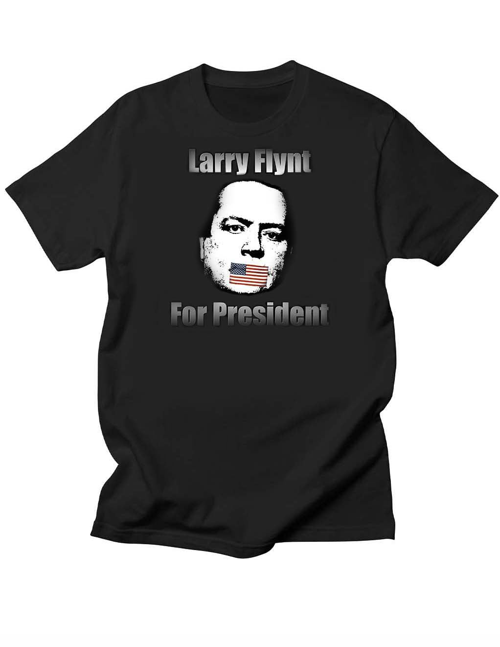 Larry Flynt for President Censor Flag Tee- Front