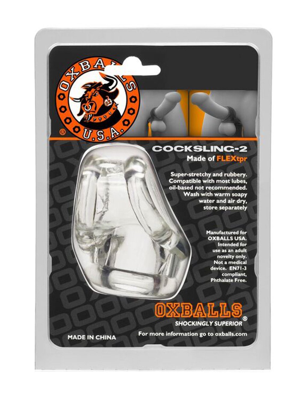 Oxballs Cocksling 2- Clear- Back package
