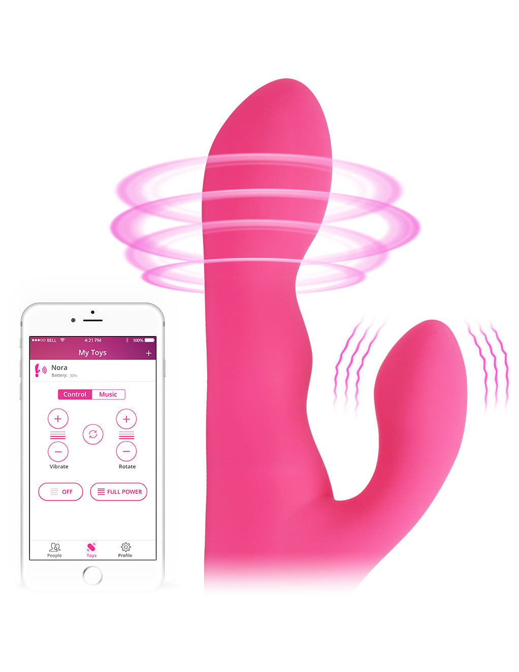 Lovense Nora Bluetooth Remote Control Rabbit Vibrator - Novelties - Dual/Multi