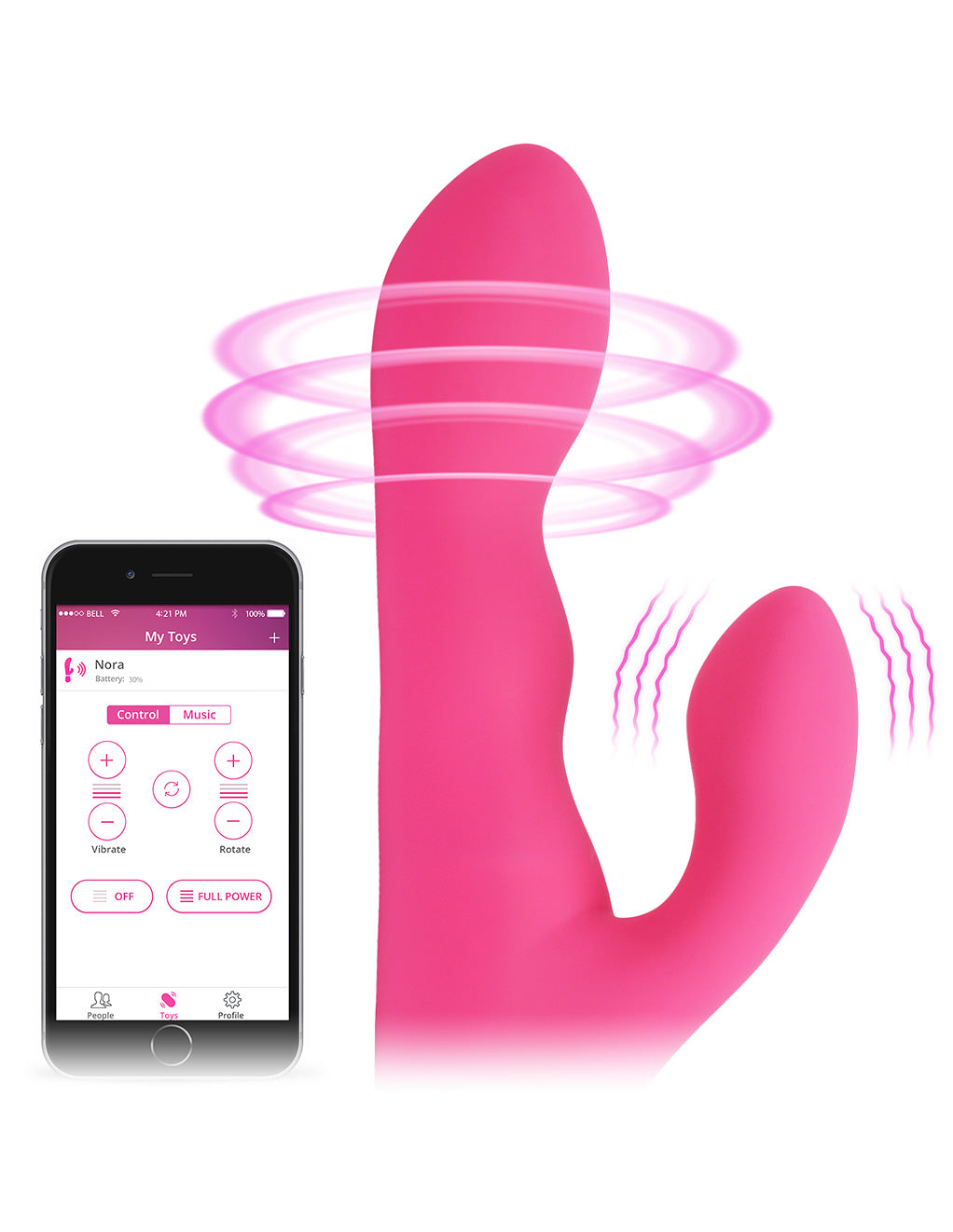 Lovense Nora Bluetooth Rabbit Vibrator Sex Toys at Hustler Hollywood