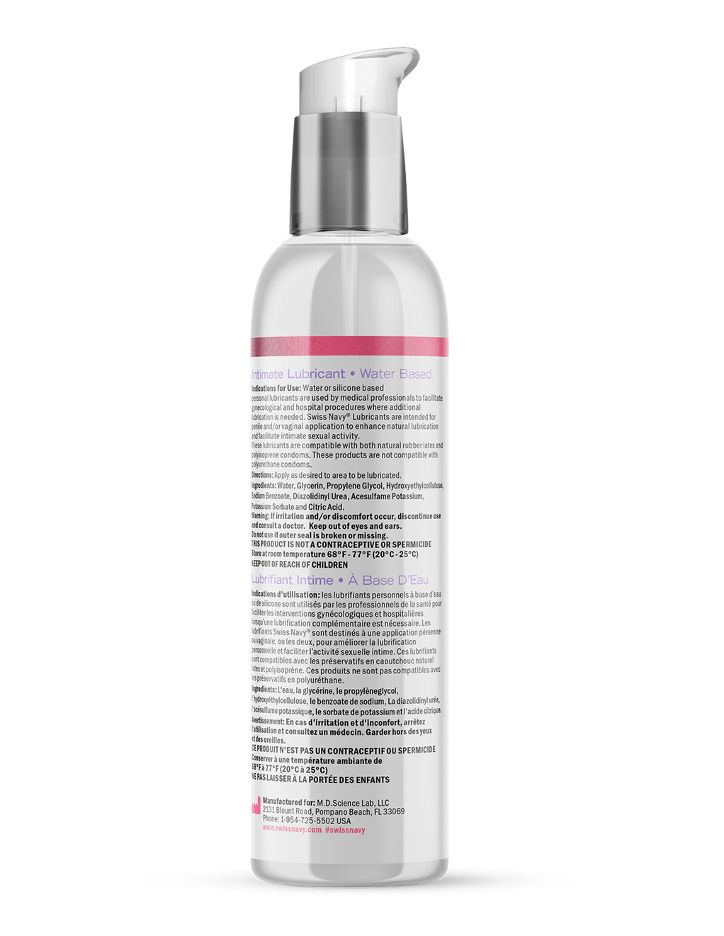 Desire Water Based Lubricant - Back