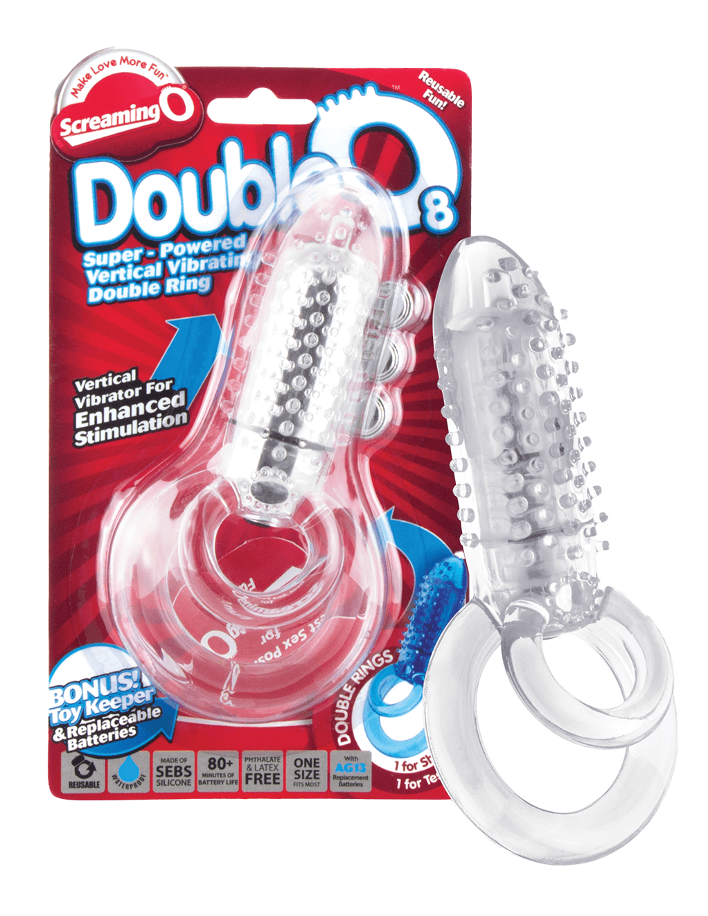 Screaming O Double O 8 - Clear - Toy with Packaging