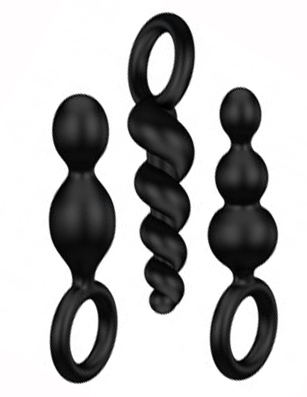 Satisfyer Booty Call Plugs- Black- Front