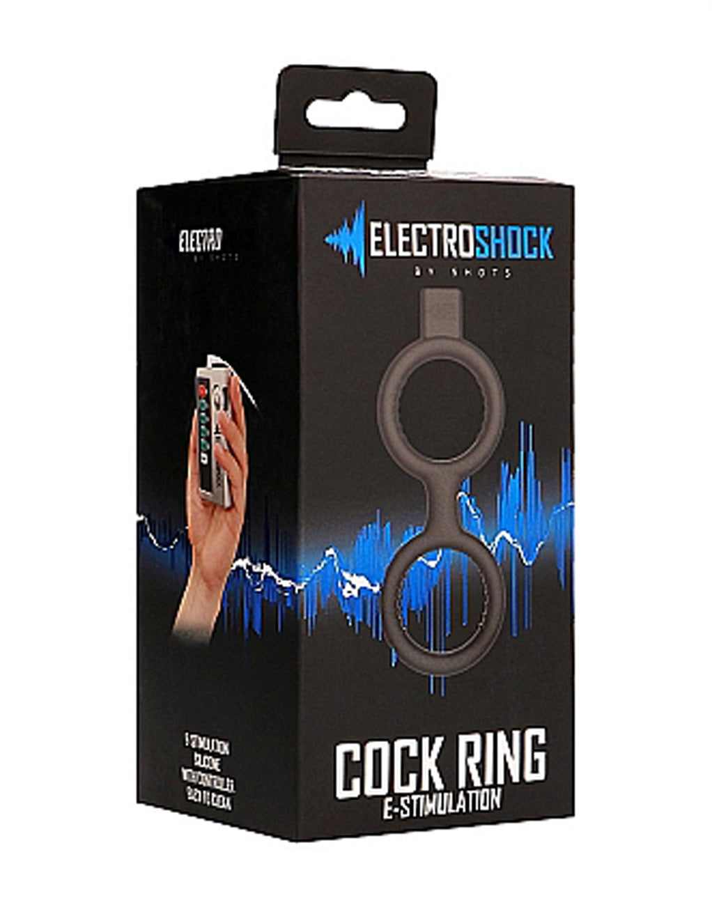 E-Stimulation Cock Ring with Ballstrap by Electroshock packaging