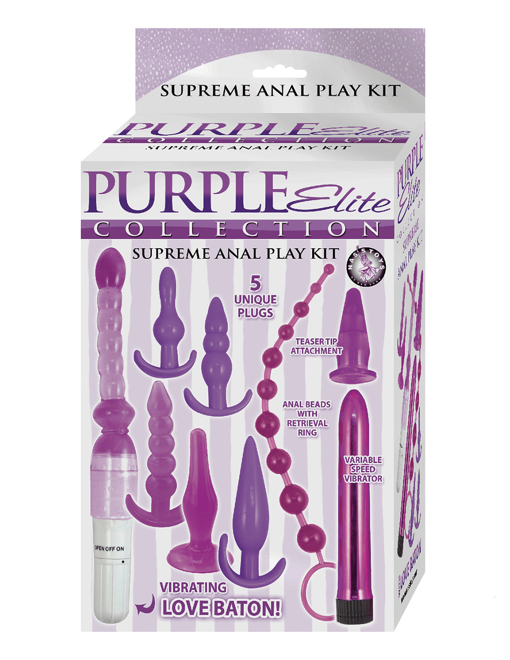 Nasstoys Elite Collection Supreme Anal Play Kit - Purple - Box