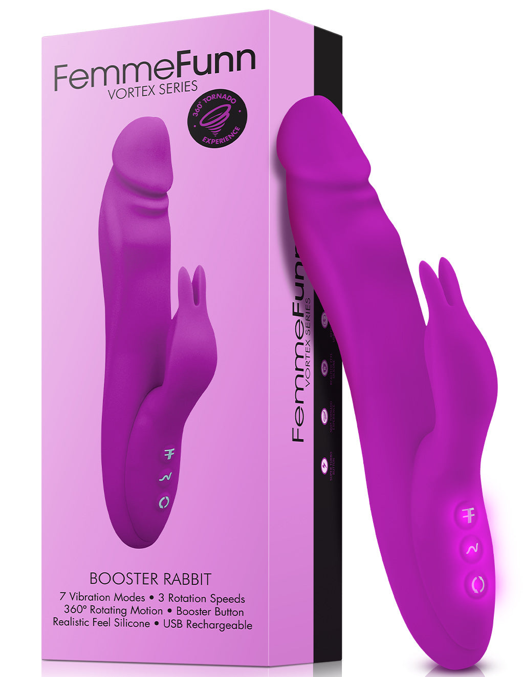 Femme Funn Booster Rabbit- Purple- Front
