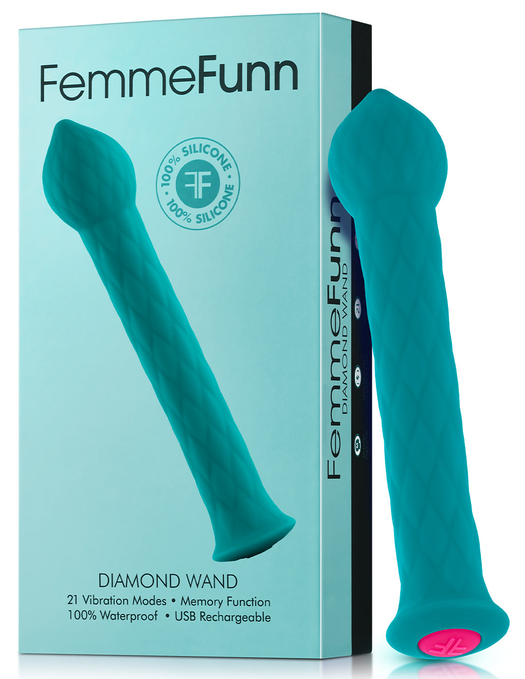 Femme Funn Diamond Wand- Turquoise- Box