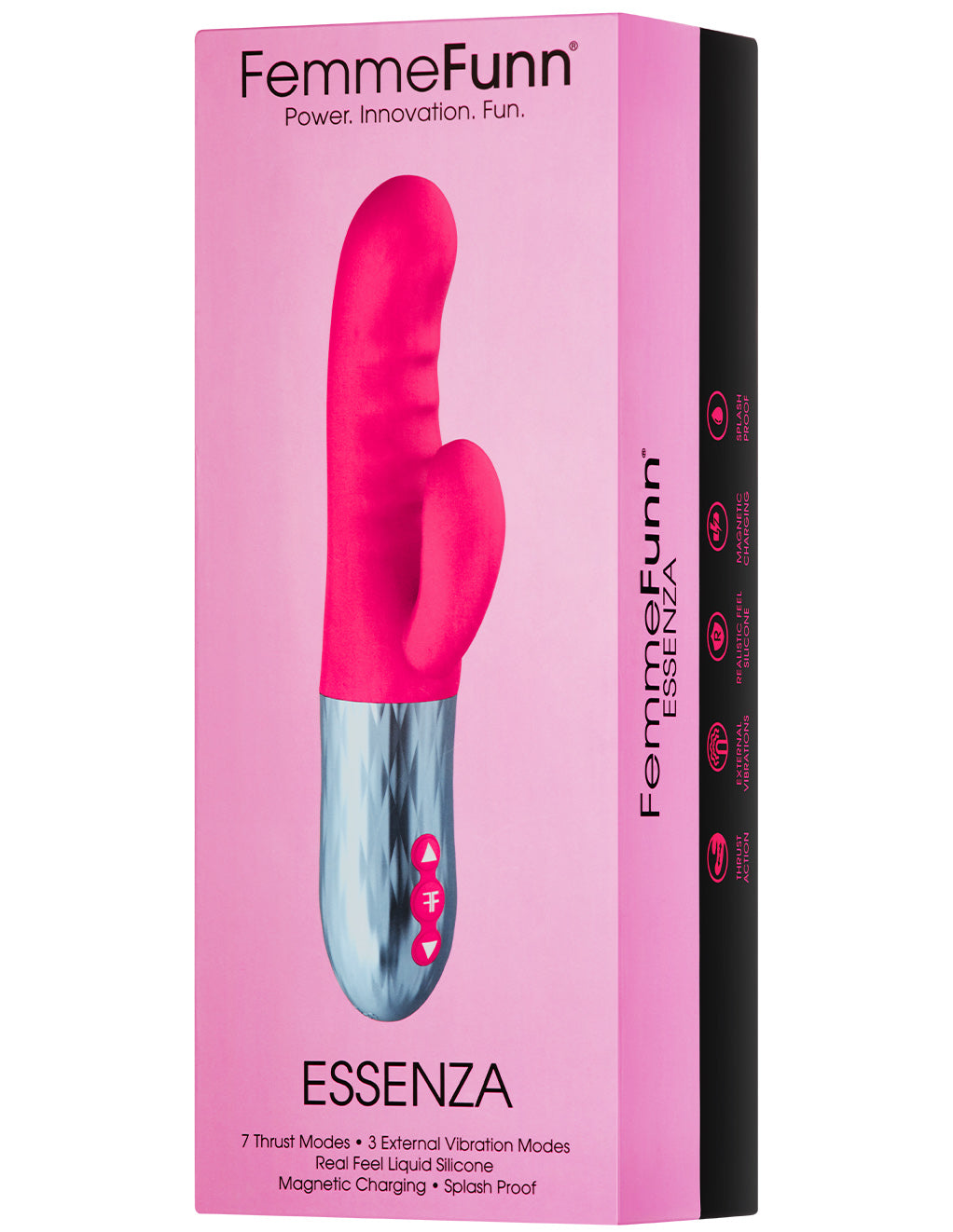 Femme Funn Essenza Dual Stimulating Thrusting Vibrator- Pink-Box