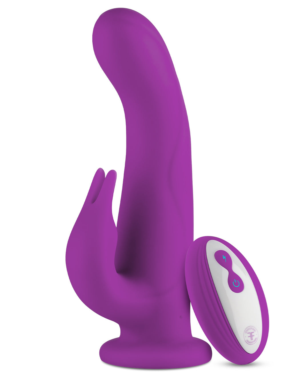 Femme Funn Pirouette Dual Stimulating Suction Cup Vibrator- Purple- With remote