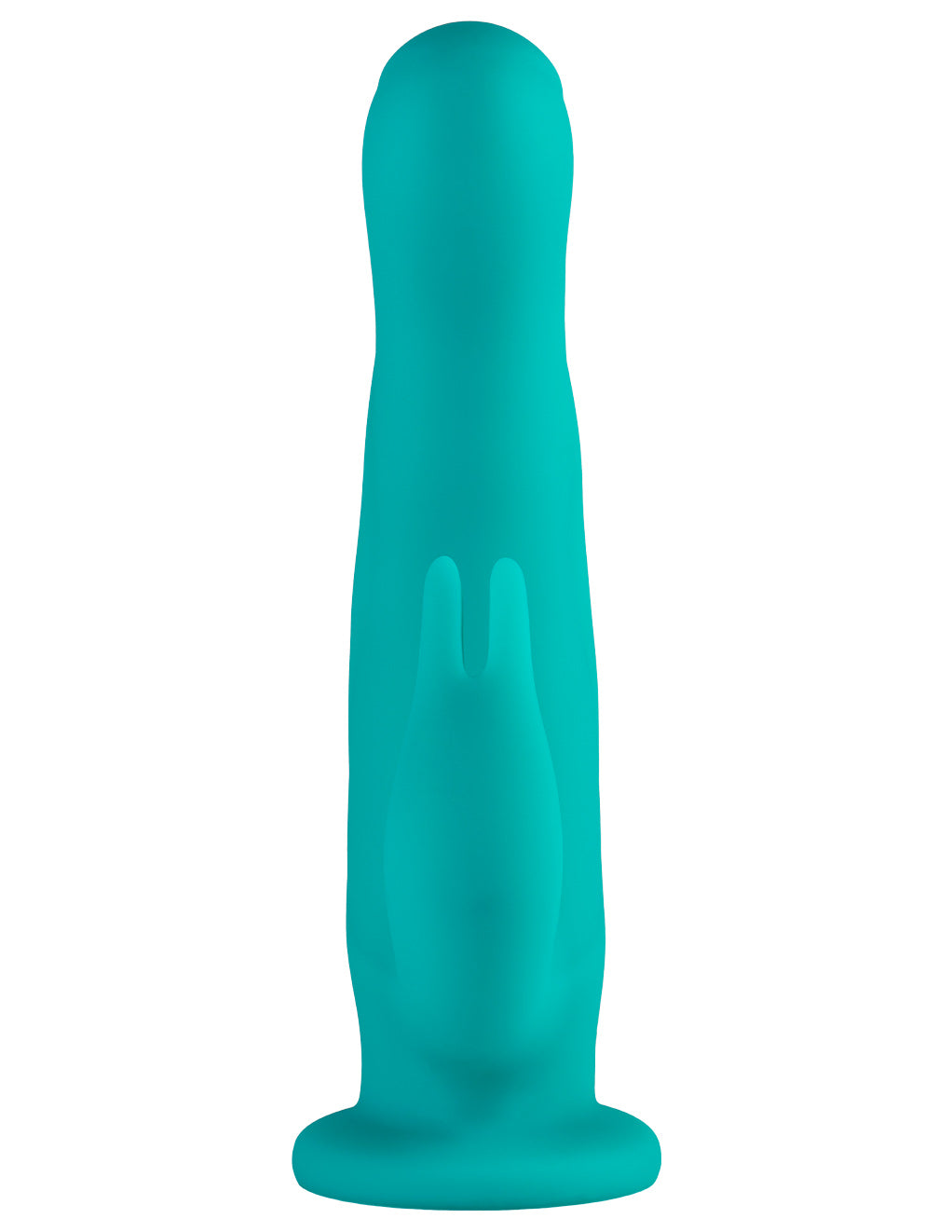 Femme Funn Pirouette Dual Stimulating Suction Cup Vibrator- Turquoise- Top- Side