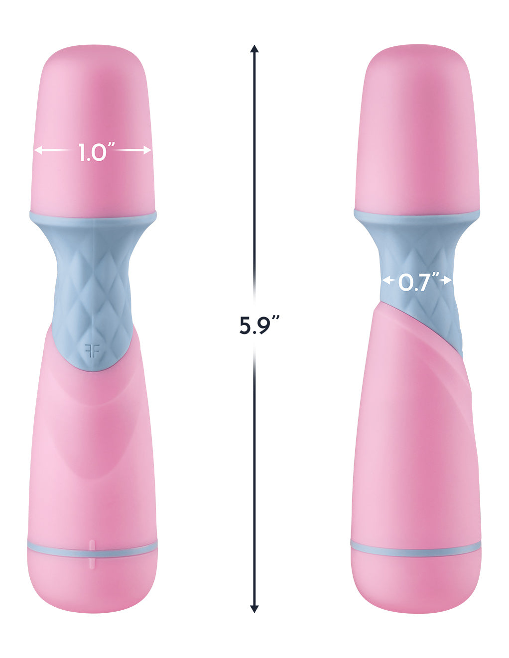 Femme Funn Ffix Vibrating Wand- Pink- Size Dimensions
