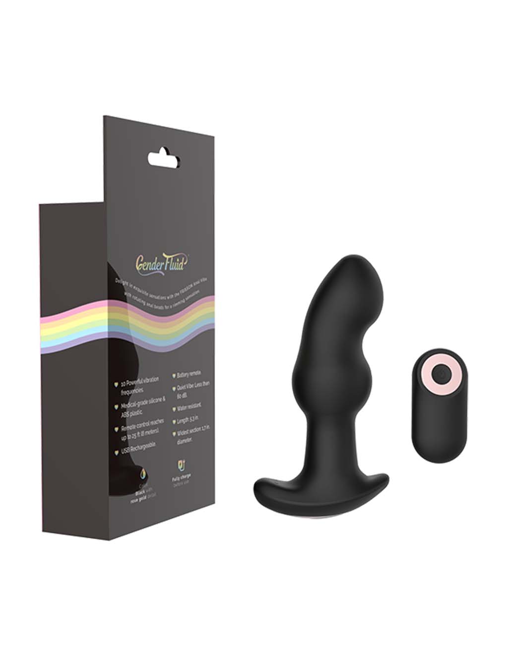 Gender Fluid Frisson Anal Vibe - Toy with Back of Box