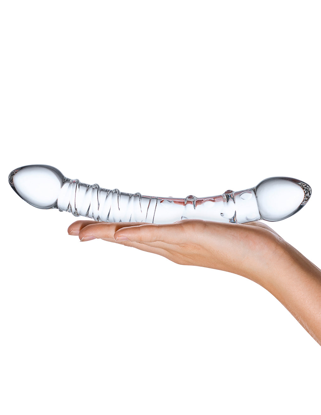 Glas Double Trouble 10" Dildo- In Hand