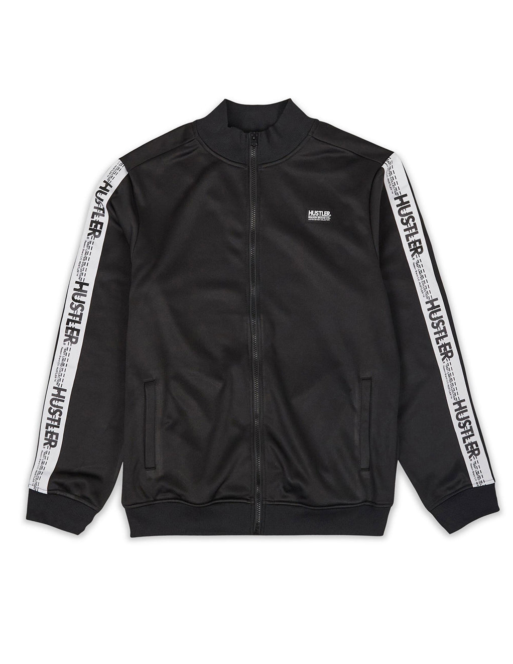 HUSTLER® Track Jacket- Black- Front