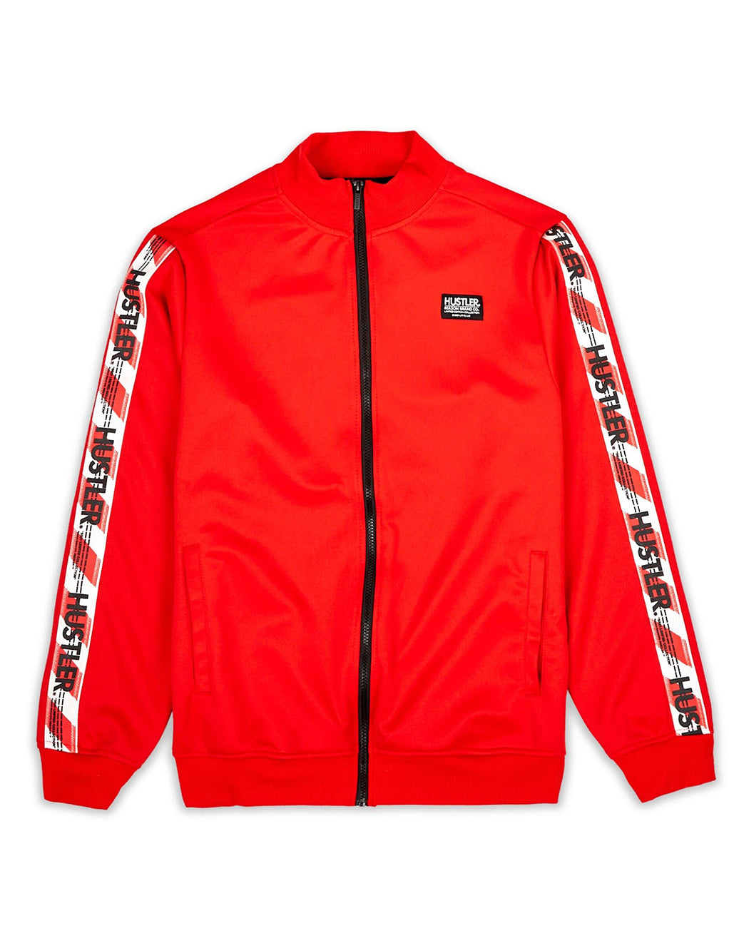 HUSTLER® Track Jacket- Red- Front
