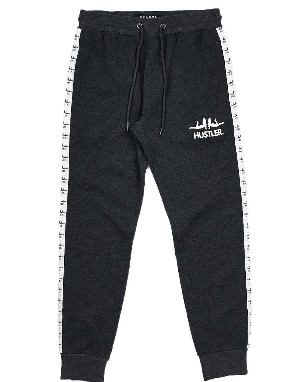 HUSTLER® Girl Joggers- Charcoal- Front