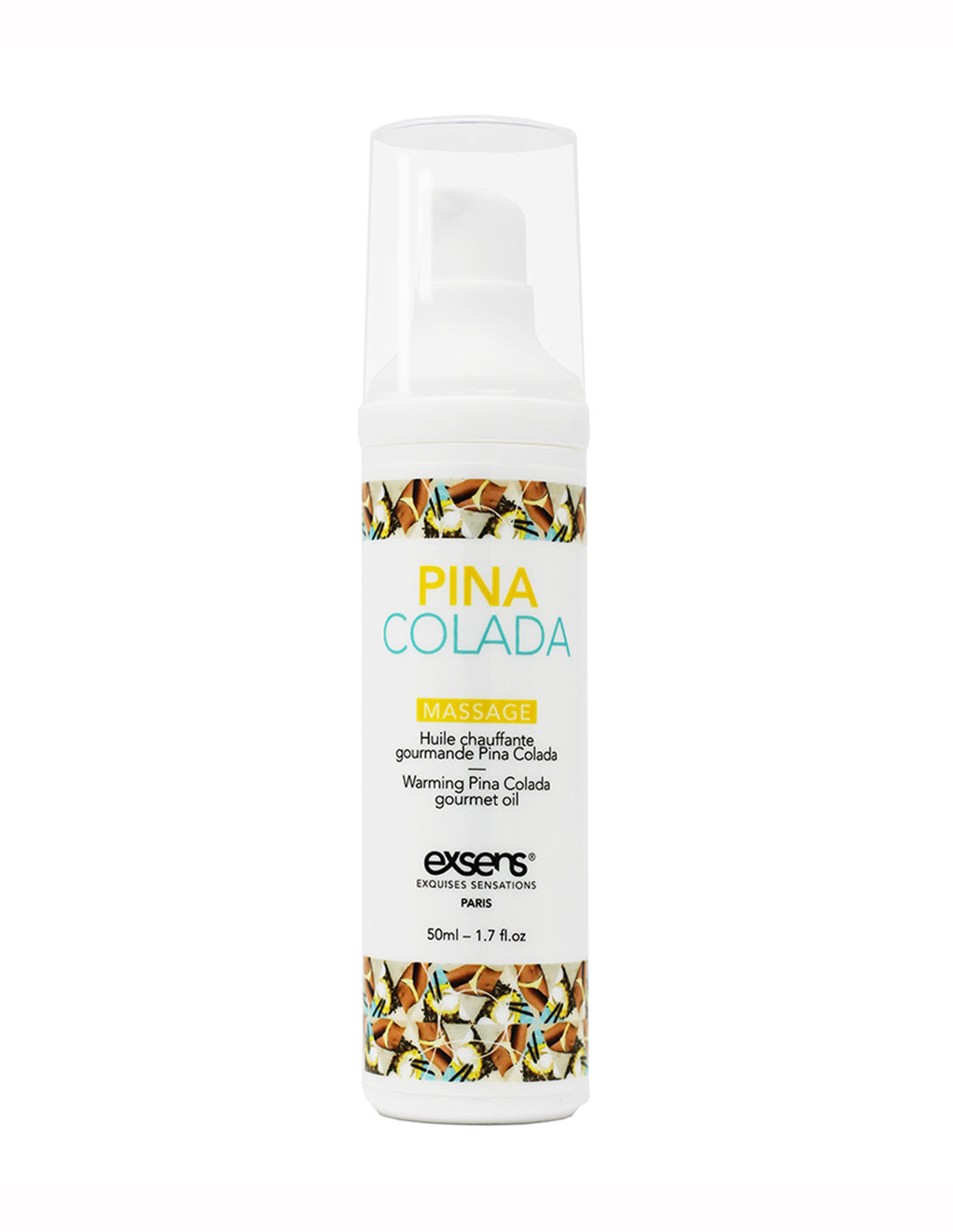 Exens Warming Edible Massage Oil- Pina Colada- Front