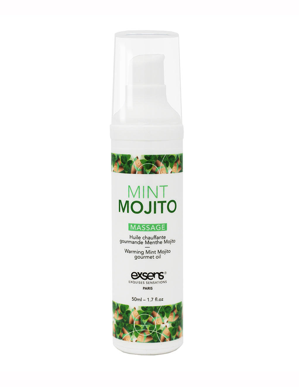 Exens Warming Edible Massage Oil- Mint Mojito- Front