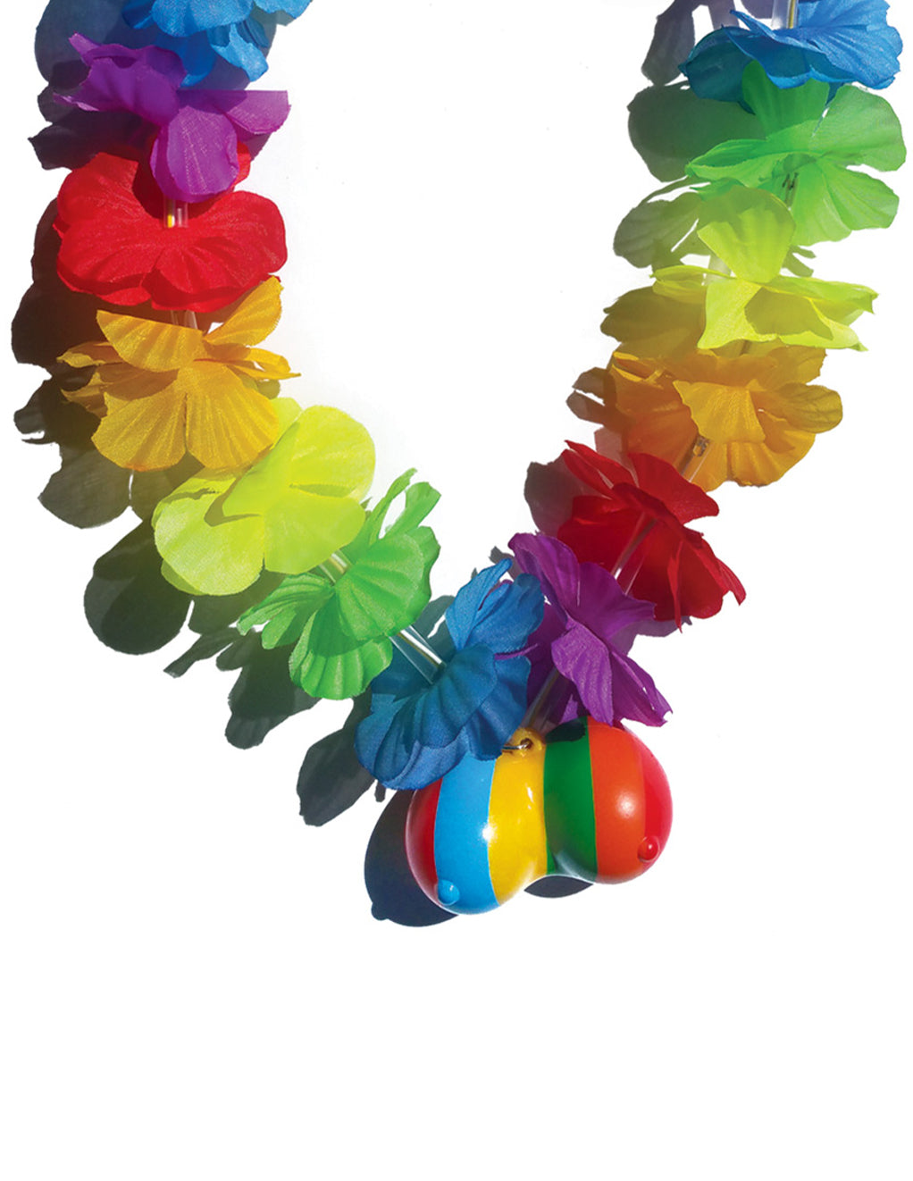 Rainbow Flower Boobie Necklace- Close Up
