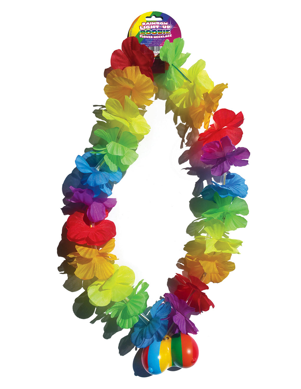 Rainbow Flower Boobie Necklace- Front
