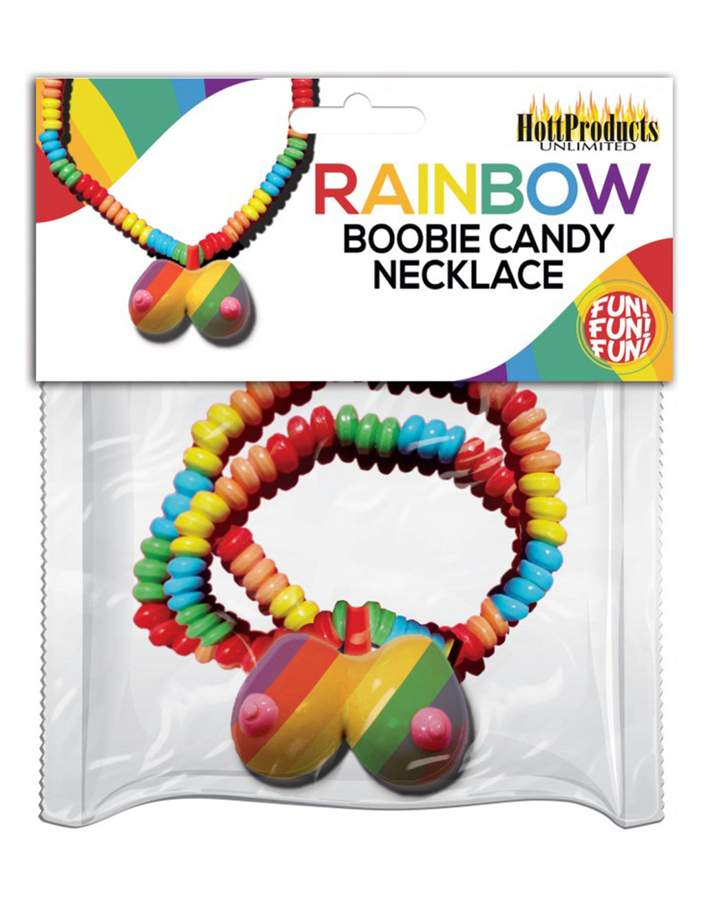 Rainbow Boobie Candy Necklace- Package