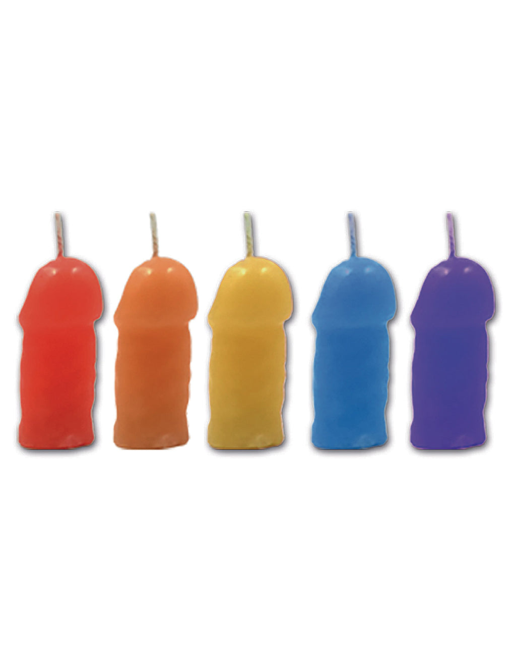 Rainbow Pecker Party Candles- Front