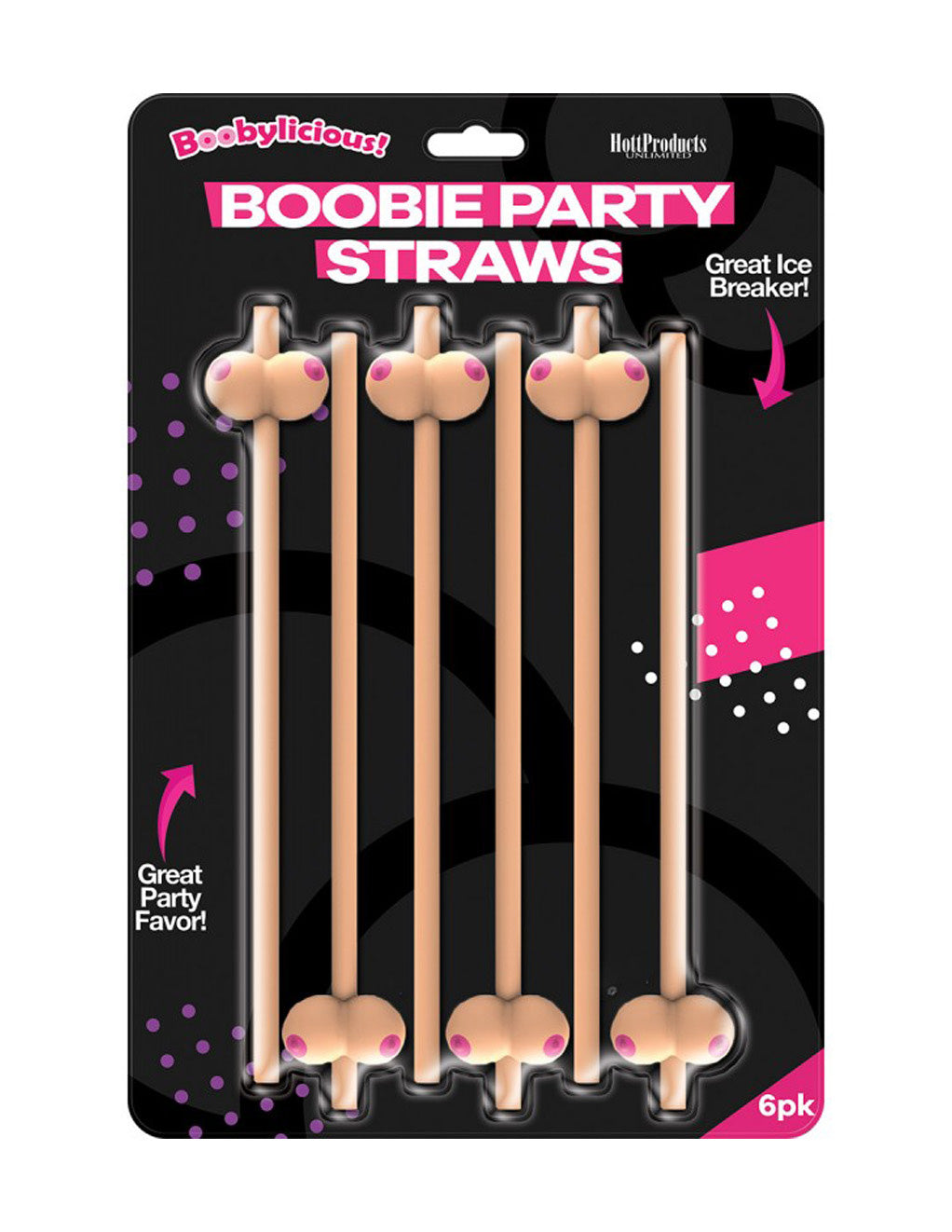Boobie Straws 6pk- Box
