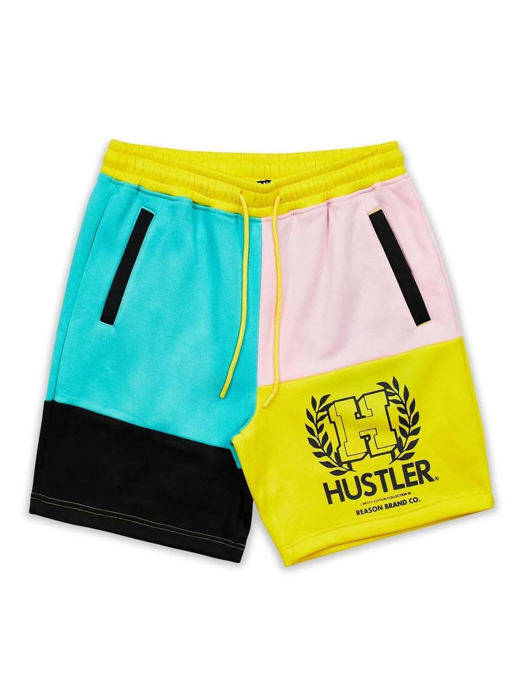 HUSTLER® Emblem Shorts- Front