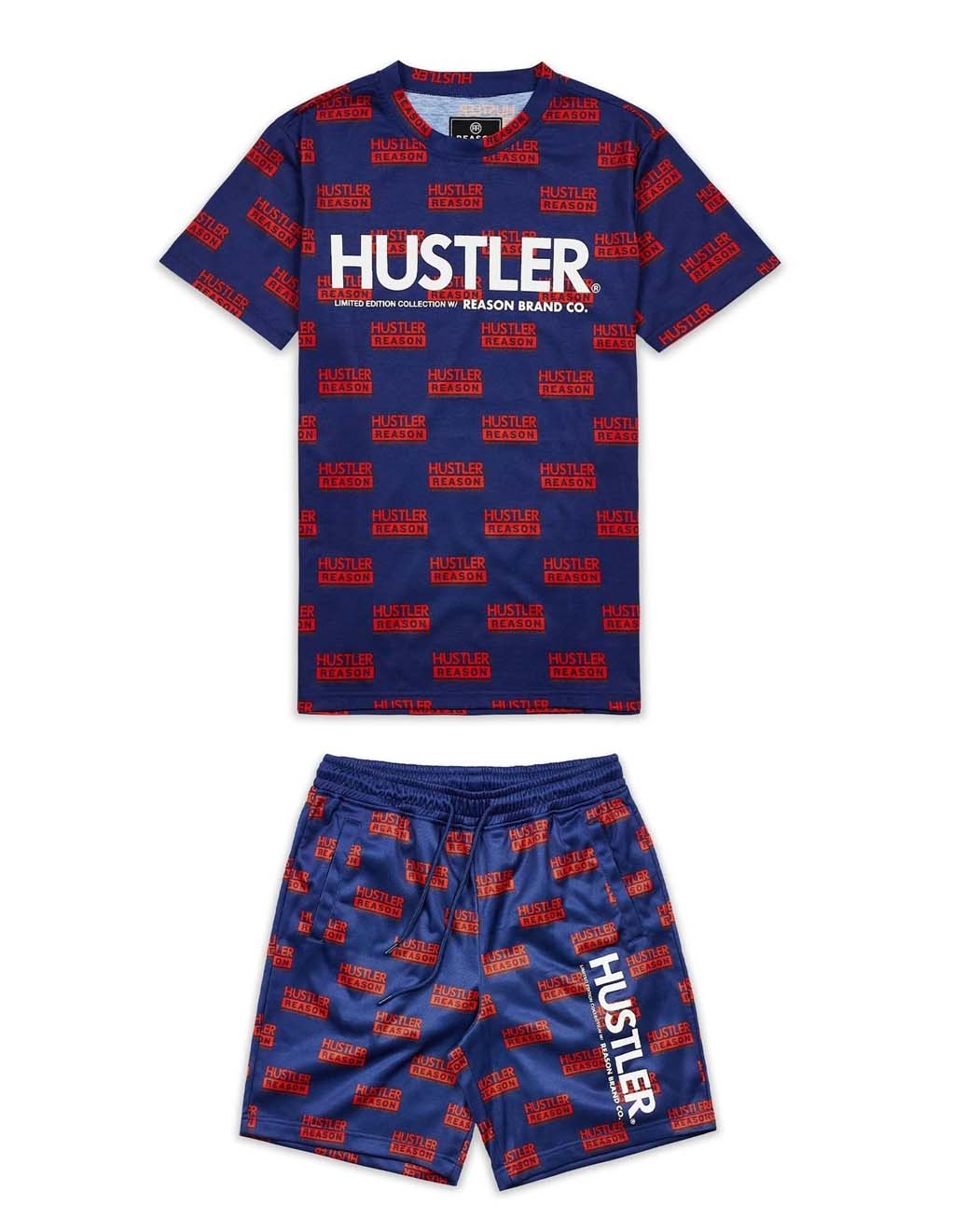 HUSTLER® X Reason Logo T-Shirt & Short Set- Main