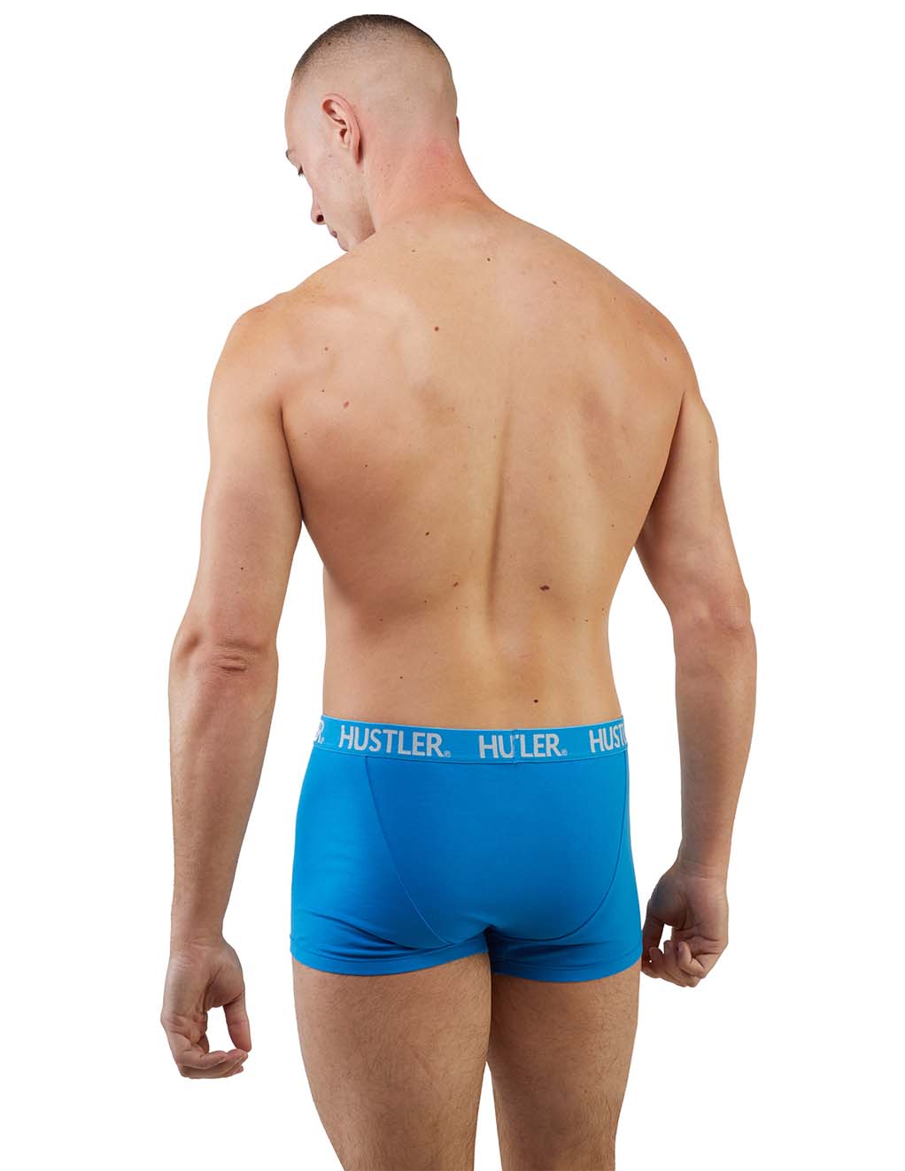 HUSTLER® Logo Boxer Brief- Blue Back