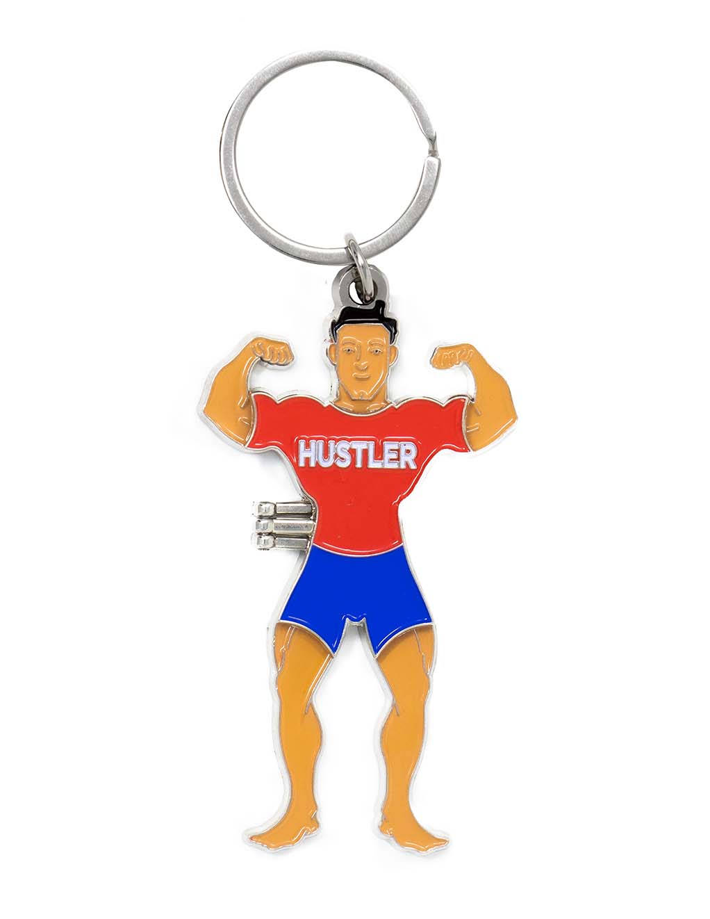 HUSTLER® Male Nude Hinge Keychain- Medium- Clothed