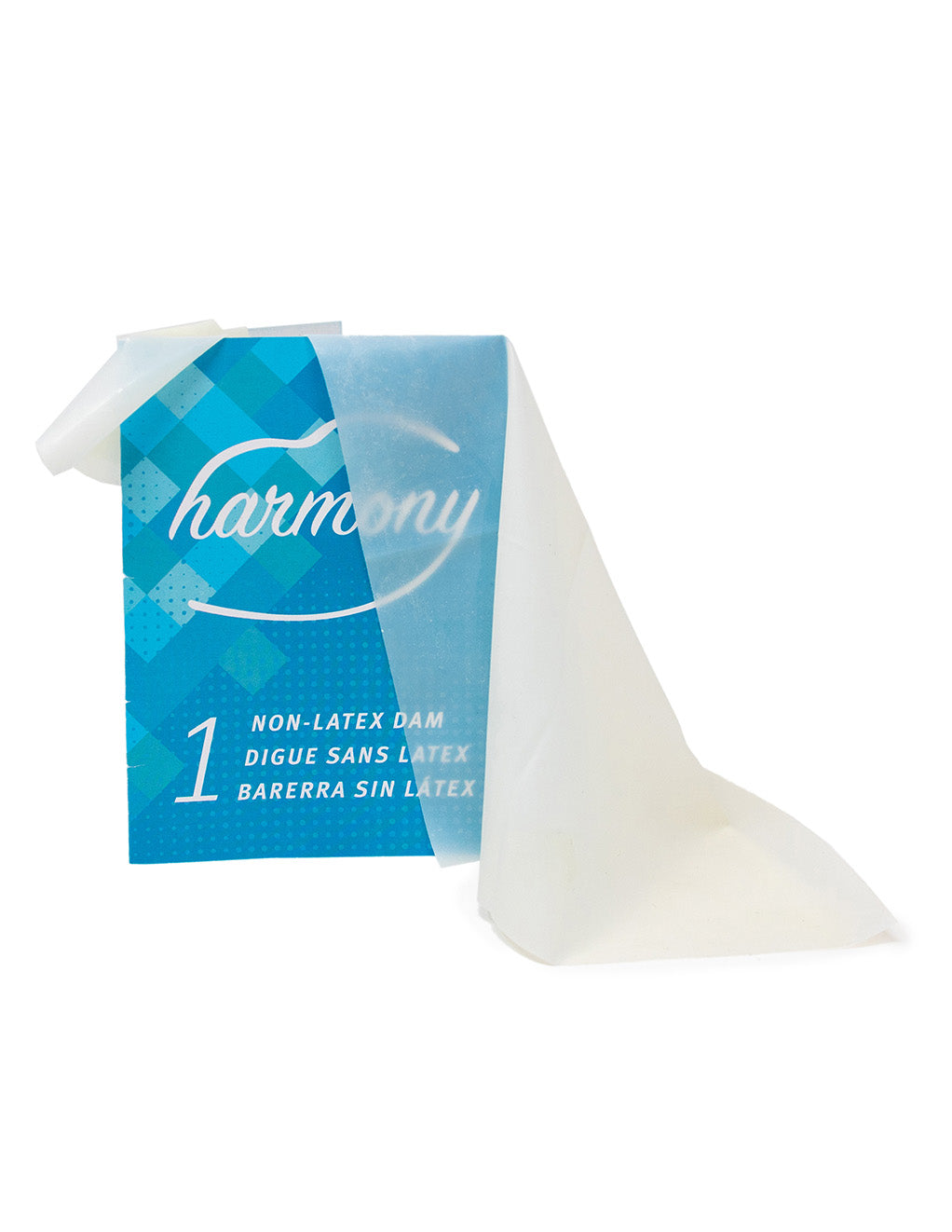 Harmony Non-Latex Dental Dam 1ct- On packaging