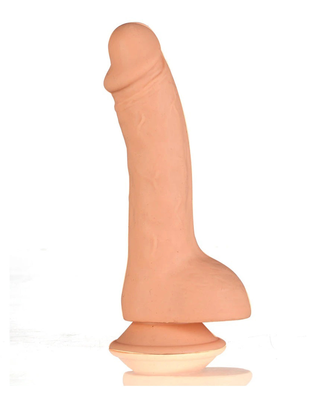 Maia Kyle 8 inch Silicone Realistic Veined Suction Cup Dildo- White- Front