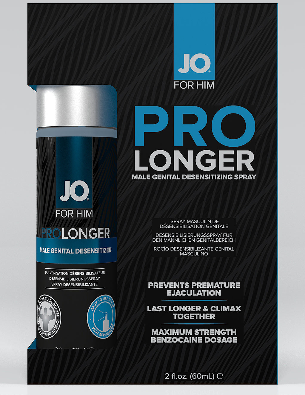 Jo Prolonger Spray Original with Benzocaine- front