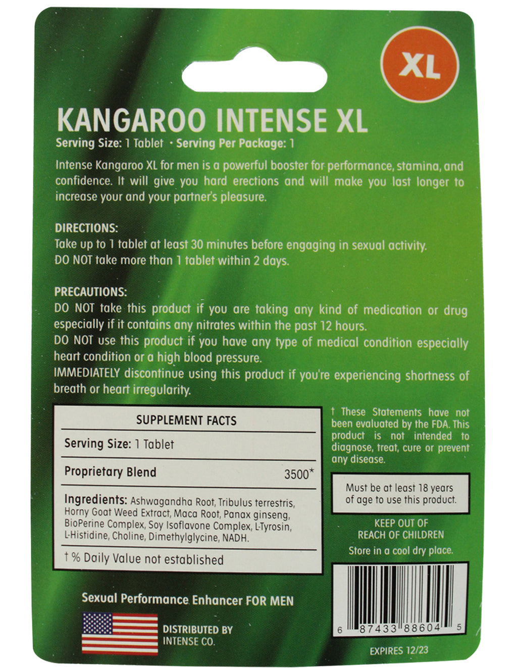 Kangaroo XL Intense- back