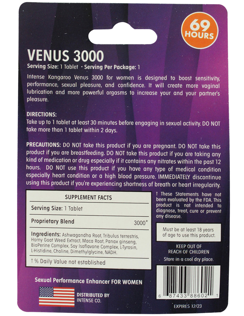 Kangaroo Violet Venus 3000- back