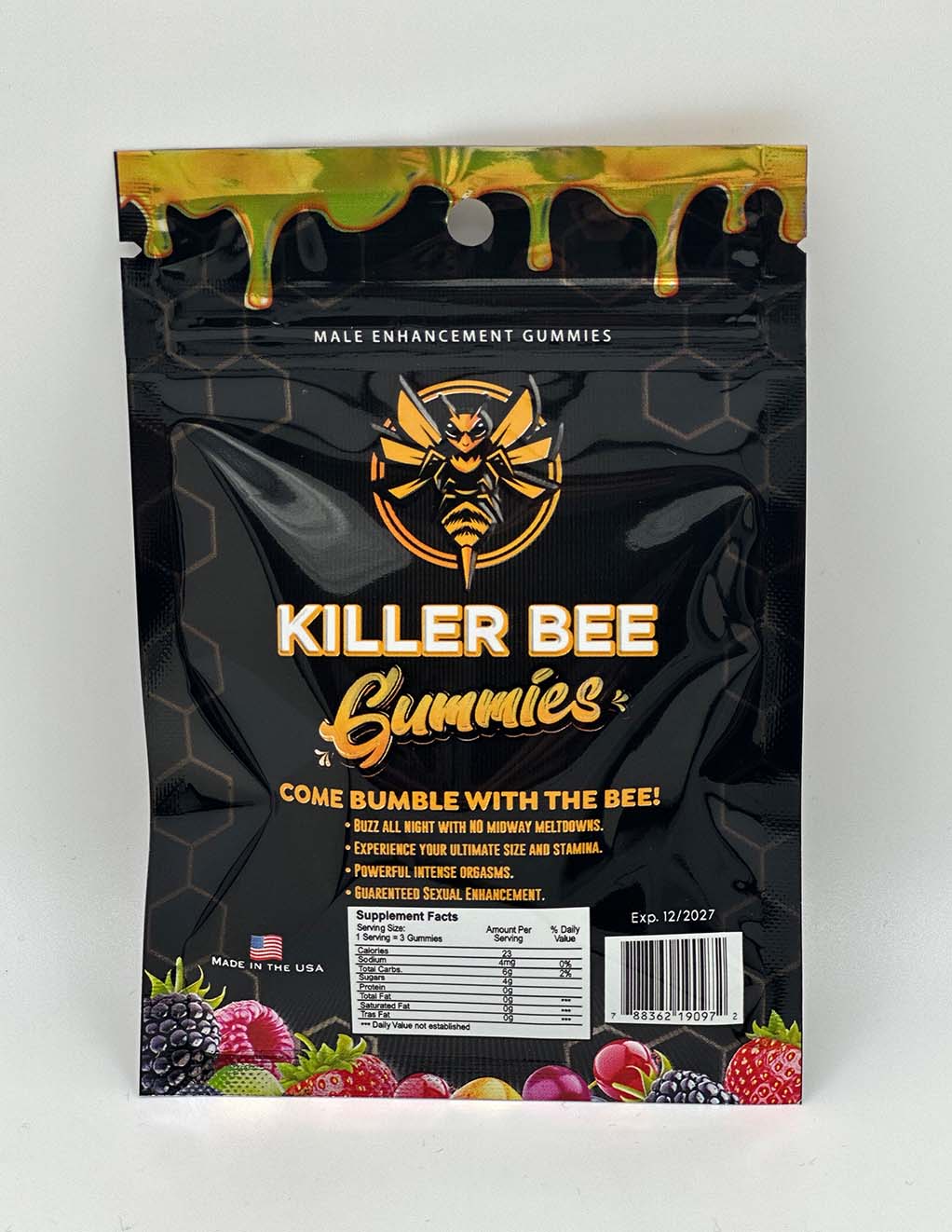 Killer Bee Gummies- back