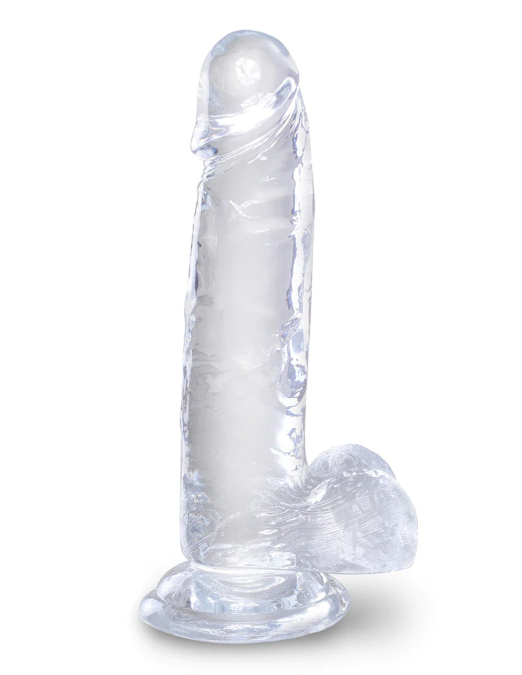 King Cock 7 Inch Suction Cup Dildo with Balls- Side