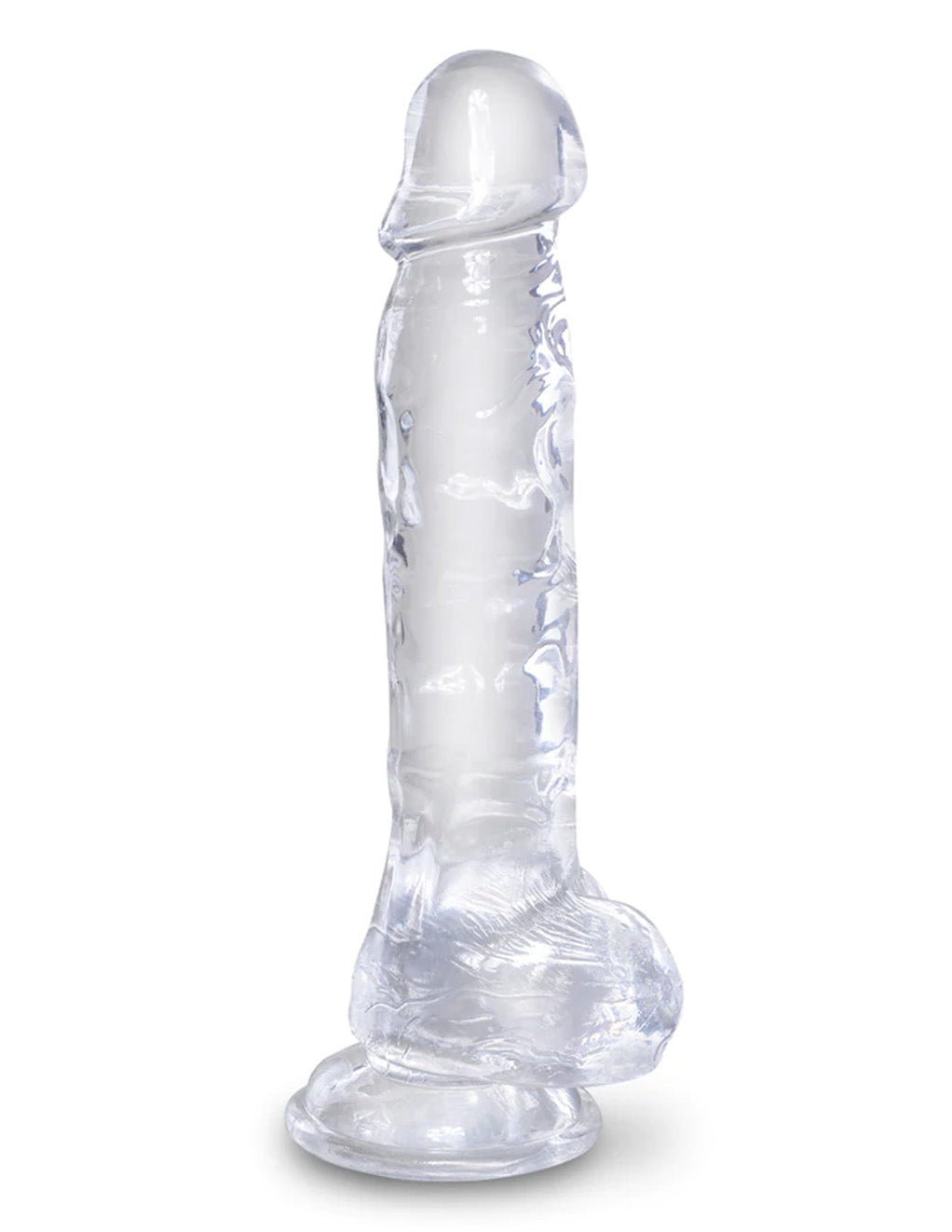 King Cock 8 Inch Suction Cup Dildo with Balls- Side