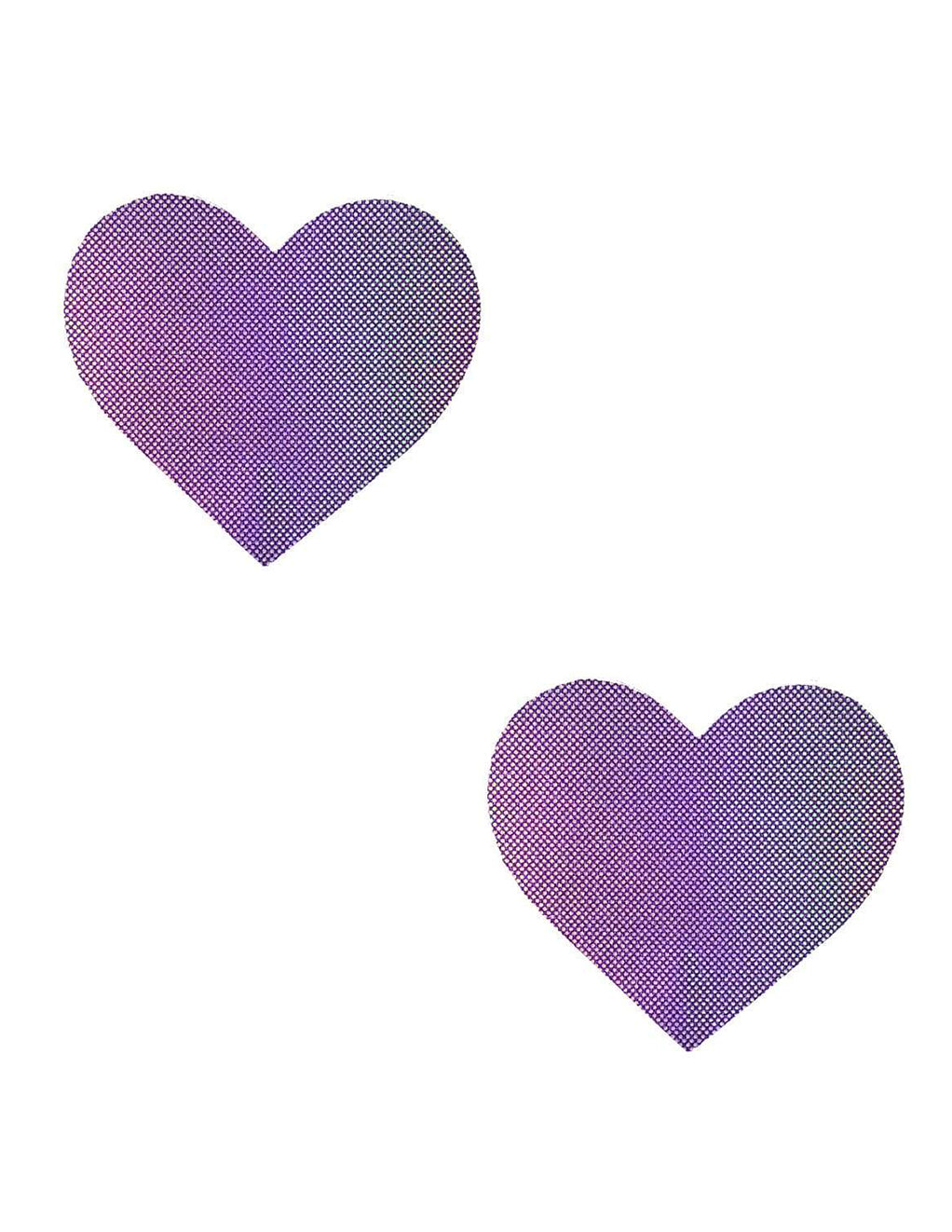 Neva Nude Holographic Heart Pasties- Front