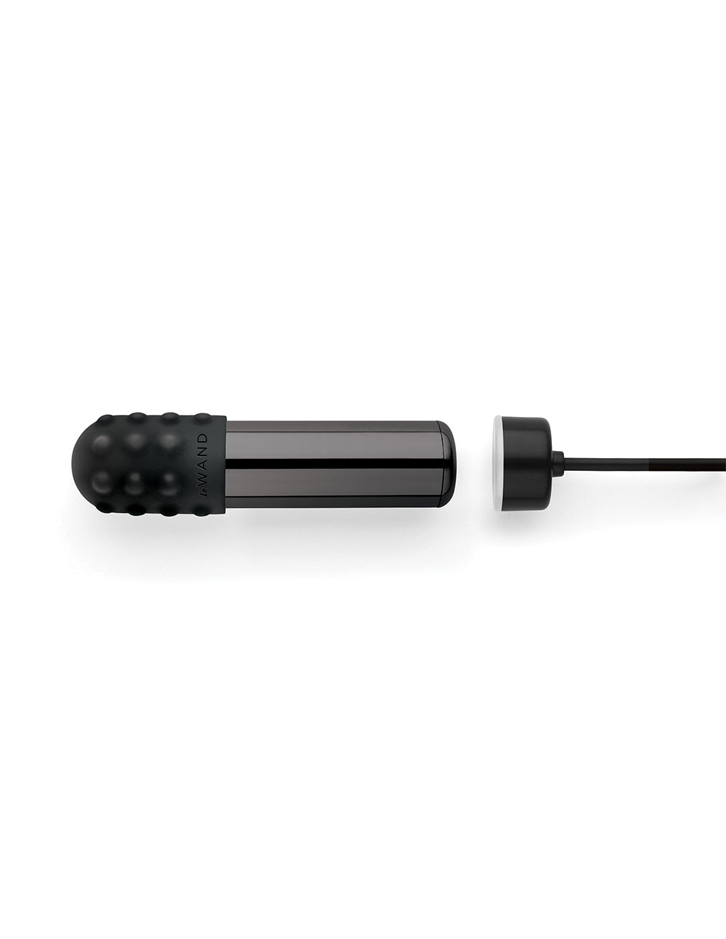 Le Wand Bullet Rechargeable Clitoral Vibrator- Black- Charger