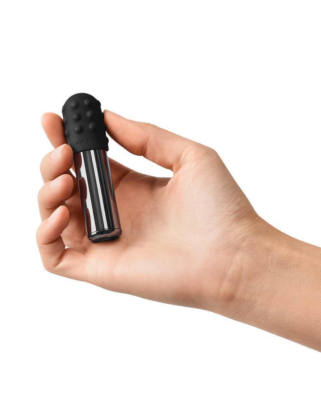 Le Wand Bullet Rechargeable Clitoral Vibrator- Black- In hand