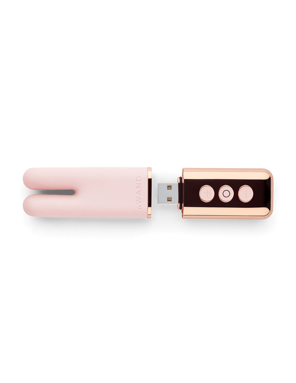 Le Wand Deux Rechargeable Clitoral Vibrator- Rose Gold- Charge