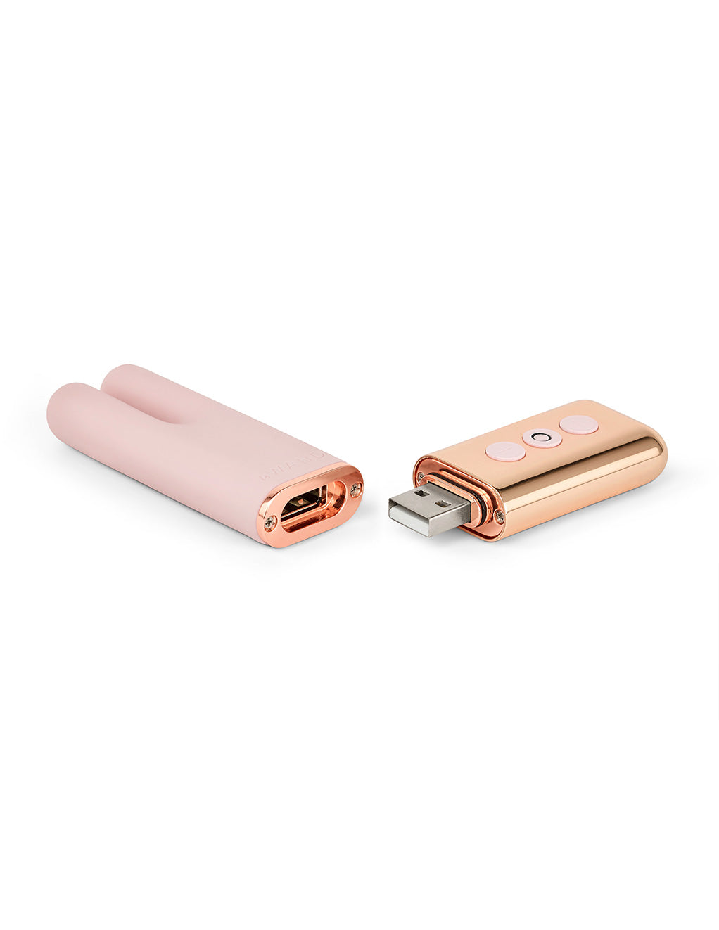 Le Wand Deux Rechargeable Clitoral Vibrator- Rose Gold- Charging