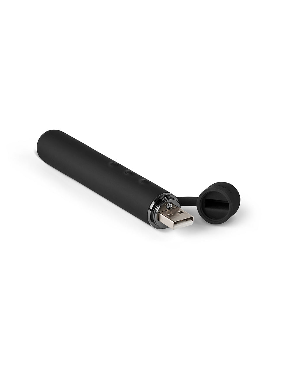 Le Wand Baton Rechargeable Clitoral Vibrator- Black- Chager