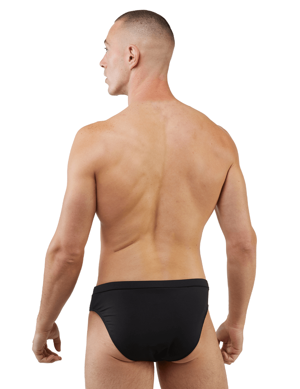 HUSTLER® Men's Swim Speedo - Black - Back