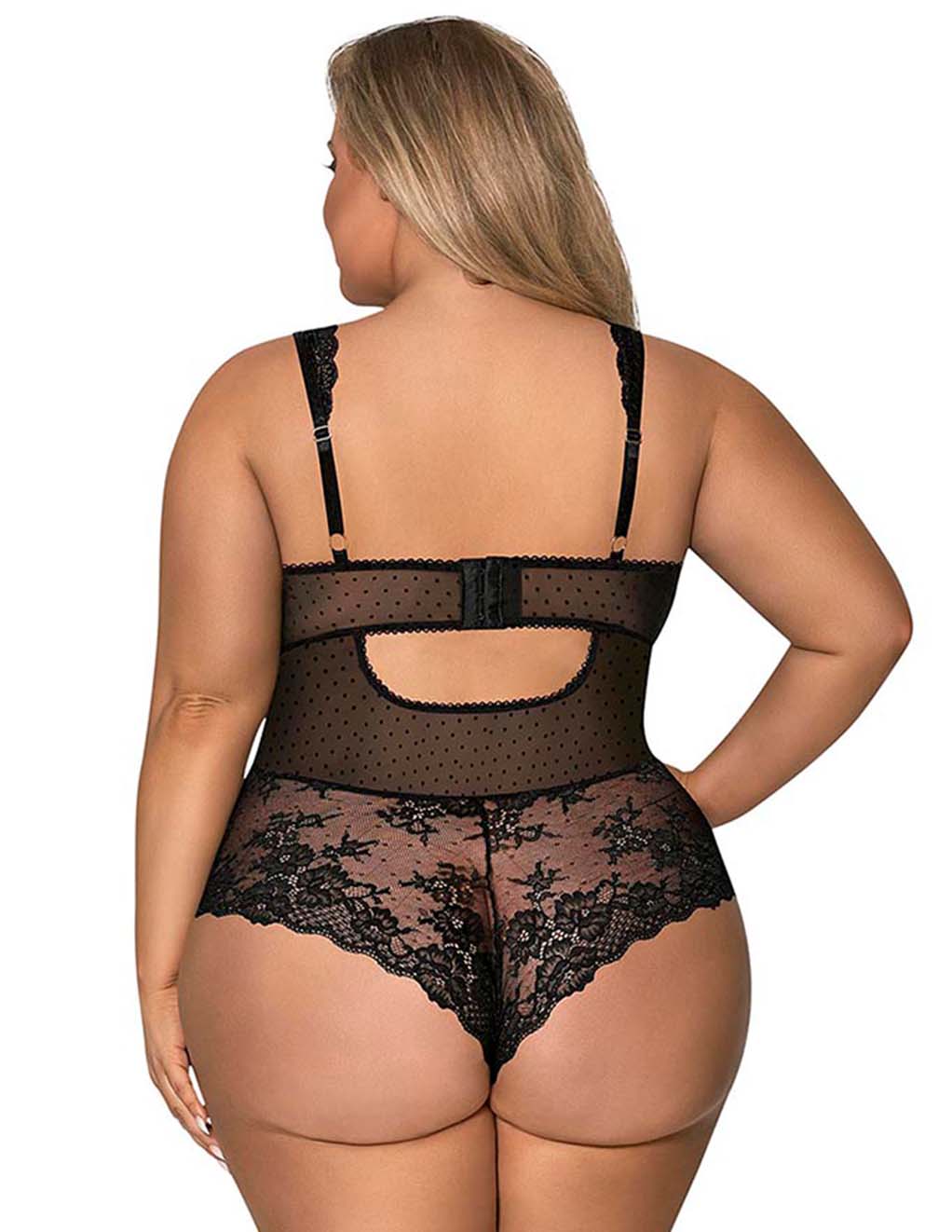 Exposed Passion Pointe Teddy- Plus- Back