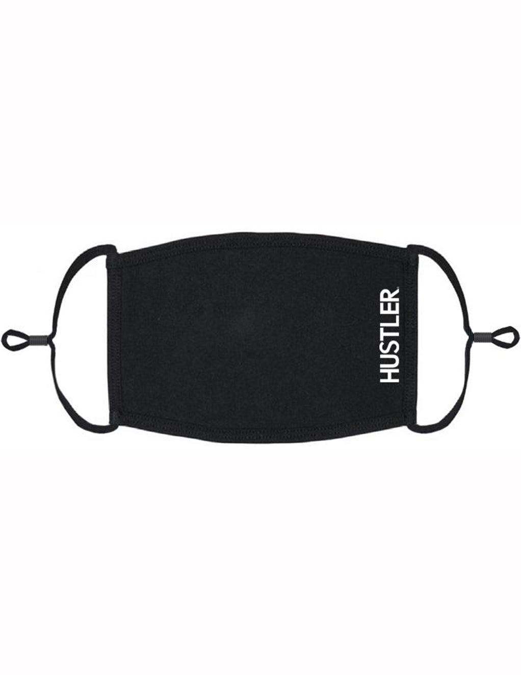 HUSTLER® Face Mask with Side Logo- White- Front