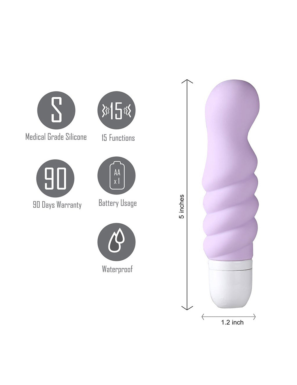 Maia Chloe Twissty 15-Function Mini Vibrator features