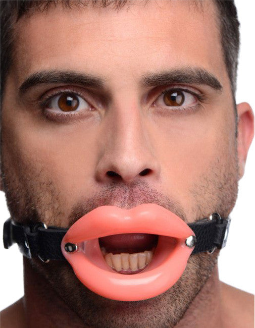 Master Series Sissy Mouth Gag Male Model Front